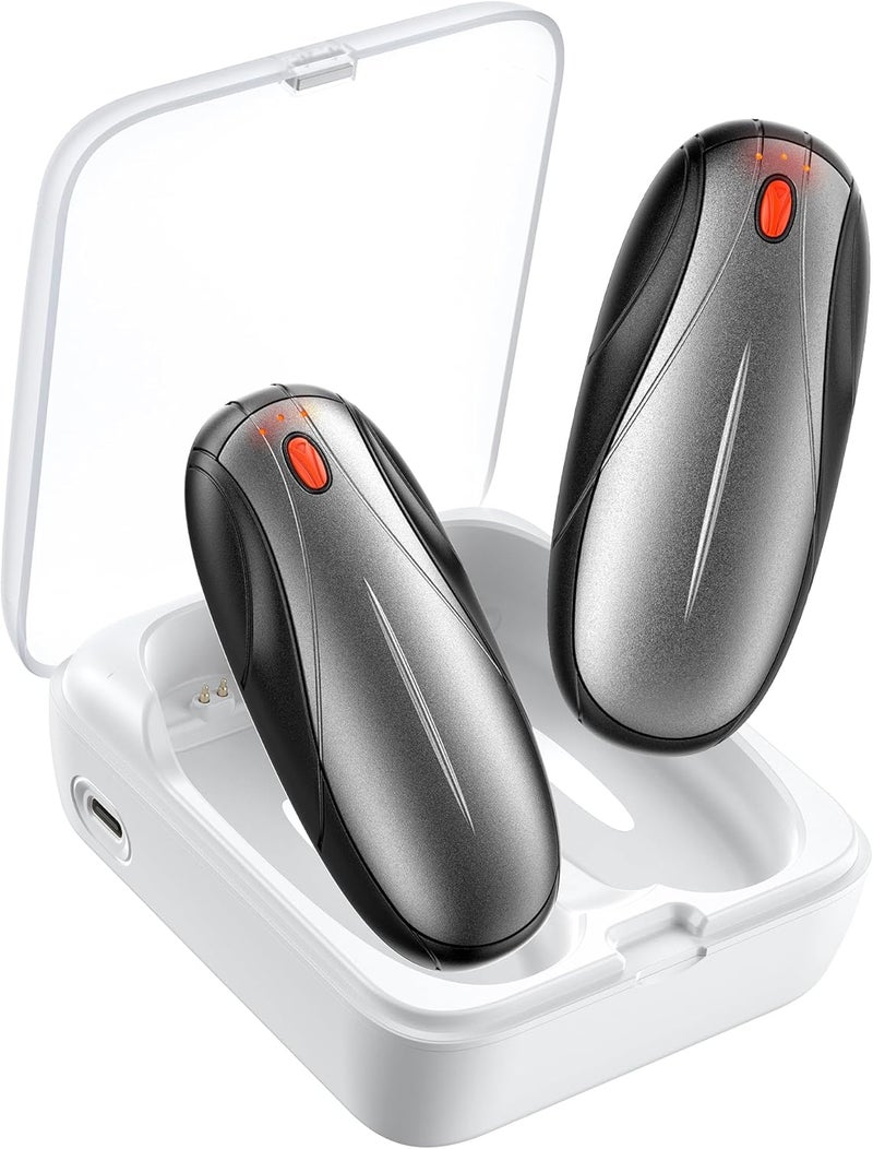 Yuegit Hand Warmers Rechargeable 2Pack,14000mAh Electric Hand Warmers with Charging Case,Quick Charge Portable Heater,Gifts for Christmas,Winter,Outdoor,Camping,Hunting Accessories - Image 1